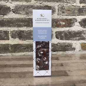 H�ndlavede karameller i chokolade, klassisk fl�de
